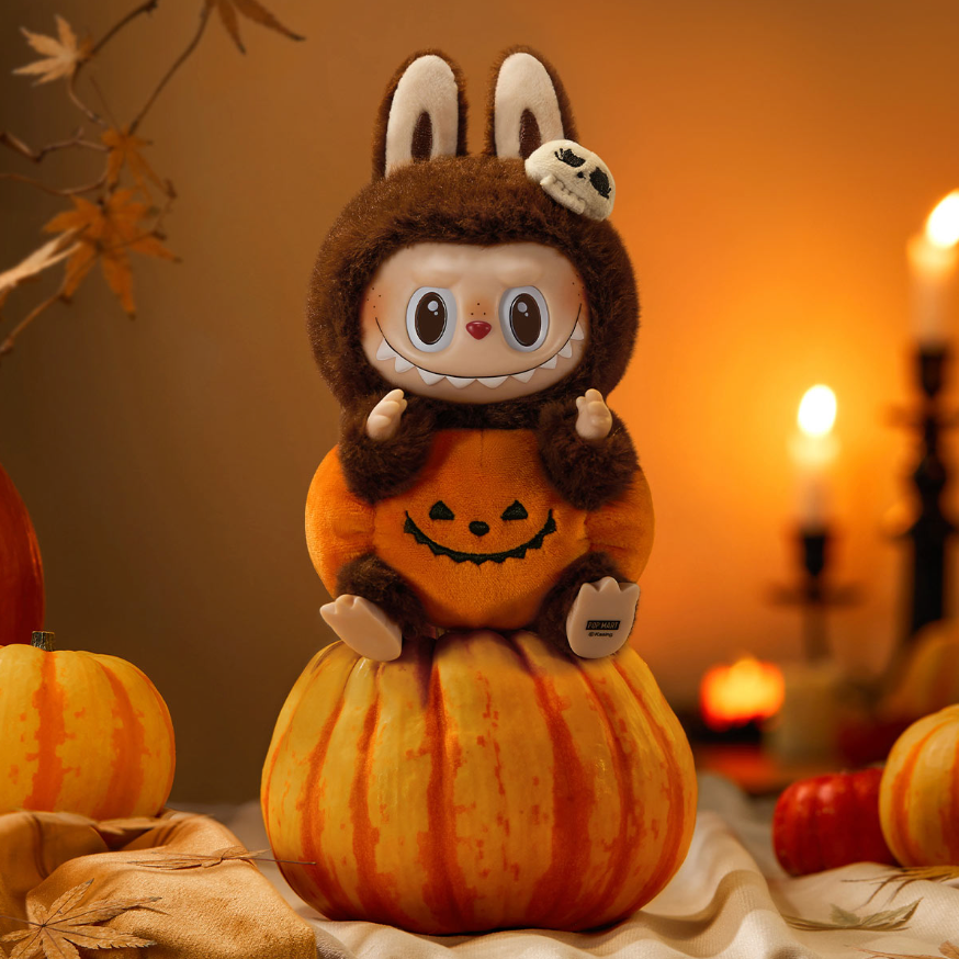 Happy Halloween Party Series-Sitting Pumpkin Vinyl Plush Pendant Getlabubu